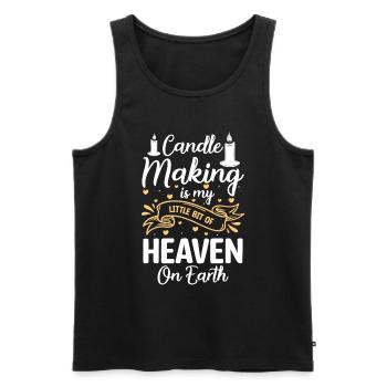 Candles Light Friendship - Men's Premium Organic Tank Top - black - Front - AI Model Male 178 light (178cm)