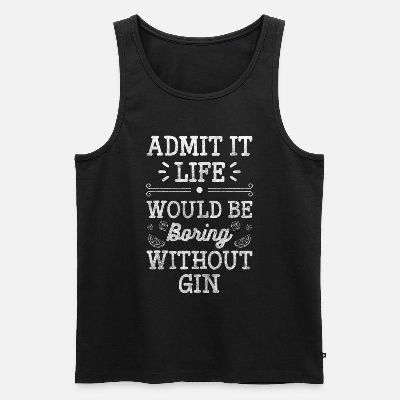 trinker getränk longdrink - Männer Premium Bio Tank Top - Schwarz