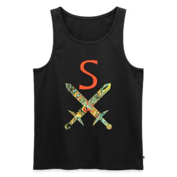 gekreuzte schwerter e 200 s - Männer Premium Bio Tank Top - Schwarz - Vorne - AI Model Male 178 light (178cm)