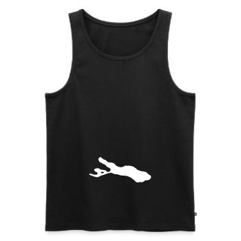 Bodensee - Männer Premium Bio Tank Top - Schwarz - Vorne - AI Model Male 178 light (178cm)