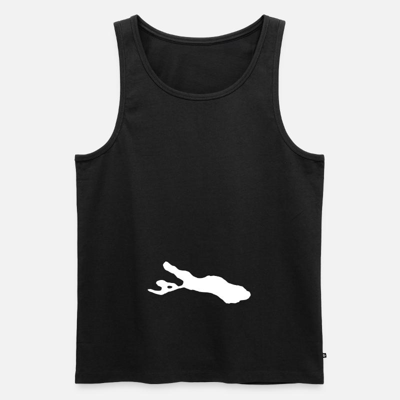 Bodensee - Männer Premium Bio Tank Top - Schwarz