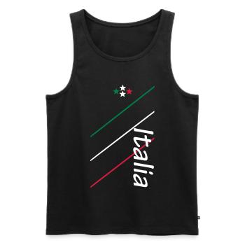 Italien - Italia - Men's Premium Organic Tank Top - black - Front - AI Model Male 178 light (178cm)
