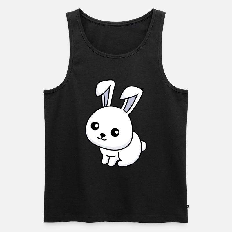 Hase Comic Tier - Männer Premium Bio Tank Top - Schwarz
