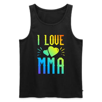 Ich liebe Mma - Männer Premium Bio Tank Top - Schwarz - Vorne - Michal (187cm)