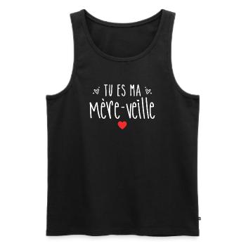 Jeux De Mots Fête Des Mères Cadeau Maman - Débardeur bio Premium Homme - noir - Devant - Michal (187cm)