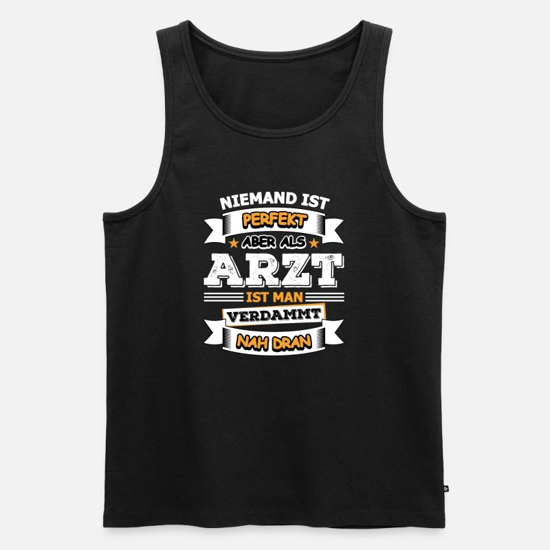 Arzt - Männer Premium Bio Tank Top - Schwarz
