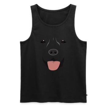(Labrador Face) - Débardeur bio Premium Homme - noir - Devant - Michal (187cm)