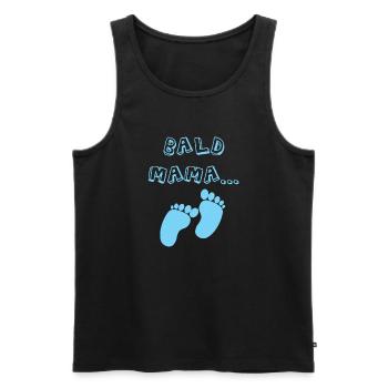 Soon mom baby birth boy pregnancy - Men's Premium Organic Tank Top - black - Front - AI Model Male 178 light (178cm)