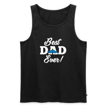 Best Dad ever - Bester Vater Papa Pappi T-Shirt - Männer Premium Bio Tank Top - Schwarz - Vorne - Michal (187cm)