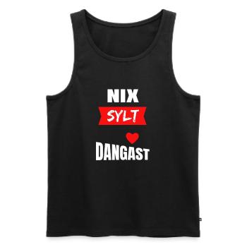 NIX SYLT DANGAST - Débardeur bio Premium Homme - noir - Devant - AI Model Male 178 light (178cm)