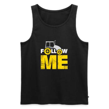 Folge mir Traktor Weihnachtsgeschenk Kinder - Männer Premium Bio Tank Top - Schwarz - Vorne - AI Model Male 178 light (178cm)