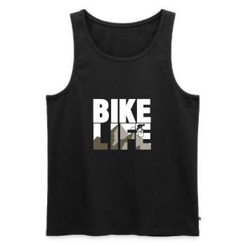 Bicycle life gift Christmas kids - Men's Premium Organic Tank Top - black - Front - Michal (187cm)