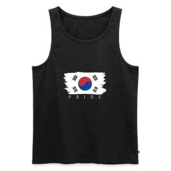 Corée du Nord Corée du Sud Cadeau Drapeau Asie - Débardeur bio Premium Homme - noir - Devant - AI Model Male 178 light (178cm)