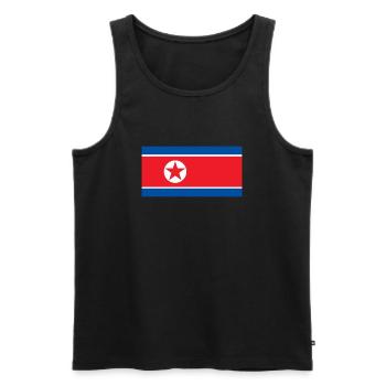 North Korea South Korea flag banner gift - Men's Premium Organic Tank Top - black - Front - Michal (187cm)