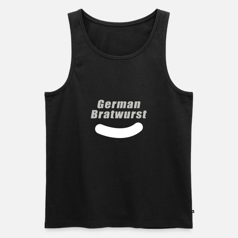 Deutsch Bratwurst - Männer Premium Bio Tank Top - Schwarz