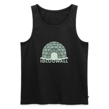 Iglu Geschenk Eskimo Schneehaus Schnee - Männer Premium Bio Tank Top - Schwarz - Vorne - AI Model Male 178 light (178cm)