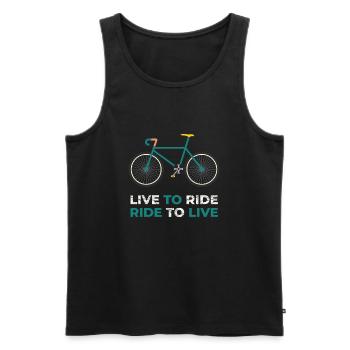 Cadeau de roue de vélo de vélo de vélo de route drôle - Débardeur bio Premium Homme - noir - Devant - Michal (187cm)
