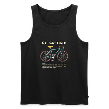 Funny Biking Road Bike Bicycle Wheel Gift - Men's Premium Organic Tank Top - black - Front - Michal (187cm)