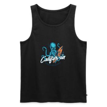 Octopus surf - Débardeur bio Premium Homme - noir - Devant - Michal (187cm)