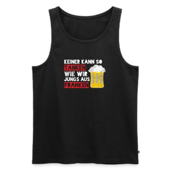 Keiner Kann So Tanken Wie Wir Jungs Aus Franken - - Männer Premium Bio Tank Top - Schwarz - Vorne - AI Model Male 178 light (178cm)