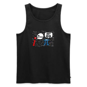 Math T-Shirt Drôle Pi Soyez rationnel - Débardeur bio Premium Homme - noir - Devant - AI Model Male 178 light (178cm)