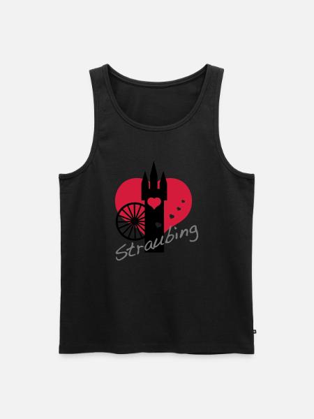 i love straubing - Männer Premium Bio Tank Top - Schwarz