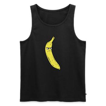 Banane en colère banane diabolique fruit diabolique fruit végétalien - Débardeur bio Premium Homme - noir - Devant - Michal (187cm)