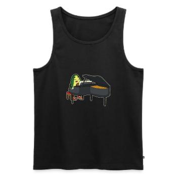 Cadeau piano piano piano piano avocat - Débardeur bio Premium Homme - noir - Devant - AI Model Male 178 light (178cm)