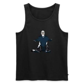 Gardien de but floorball hockey innebandy - Débardeur bio Premium Homme - noir - Devant - Michal (187cm)