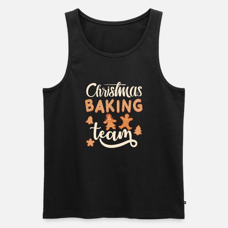 christmas baking team - Männer Premium Bio Tank Top - Schwarz