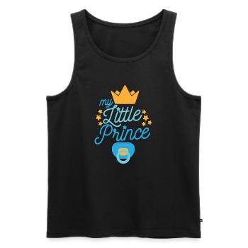 my little Prince - Männer Premium Bio Tank Top - Schwarz - Vorne - AI Model Male 178 light (178cm)