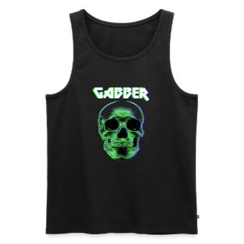 gabber gabba techno hardstyle speedcore cadeau - Débardeur bio Premium Homme - noir - Devant - AI Model Male 178 light (178cm)