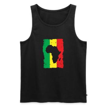 Africa Afrika Vintage Geschenk - Männer Premium Bio Tank Top - Schwarz - Vorne - Michal (187cm)