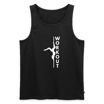 Pole Dancing Workout Stangentanz - Männer Premium Bio Tank Top - Schwarz - Vorne - AI Model Male 178 light (178cm)