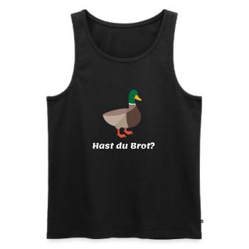 Hast du Brot? - Männer Premium Bio Tank Top - Schwarz - Vorne - Michal (187cm)