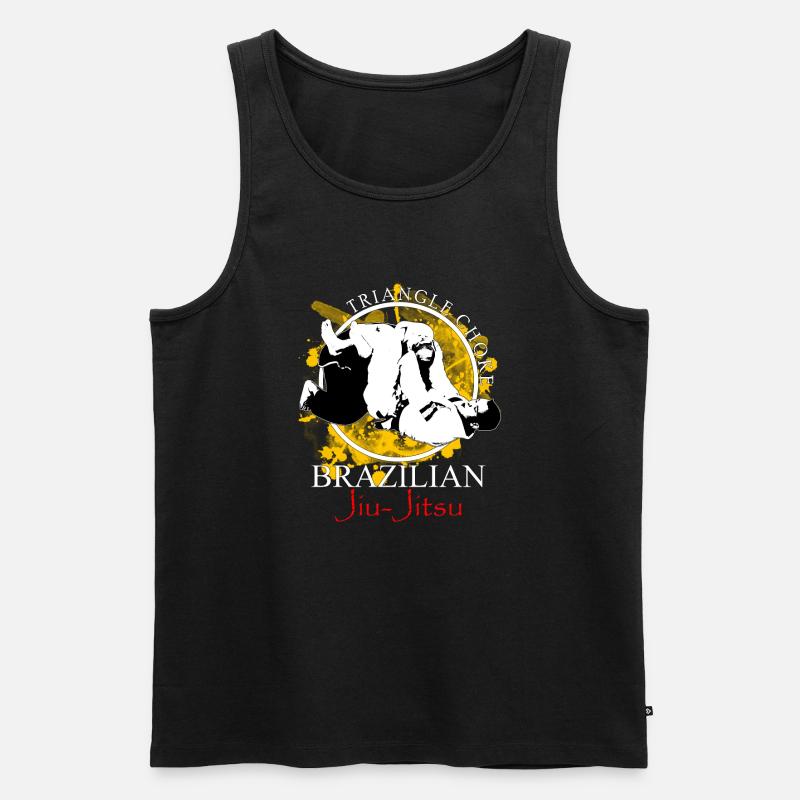 BJJ - Triangle - Brazilian Jiu-Jitsu - Männer Premium Bio Tank Top - Schwarz