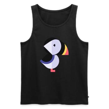 Papageientaucher - Männer Premium Bio Tank Top - Schwarz - Vorne - AI Model Male 178 light (178cm)