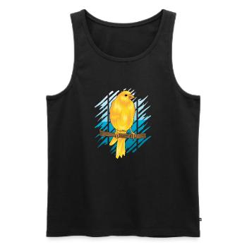 CANARY by The Manzanita´s - Männer Premium Bio Tank Top - Schwarz - Vorne - AI Model Male 178 light (178cm)