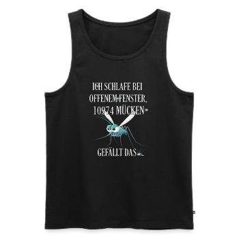 Moskito, Mücken, Stechmücke, Mücke - lustig - Männer Premium Bio Tank Top - Schwarz - Vorne - AI Model Male 178 light (178cm)
