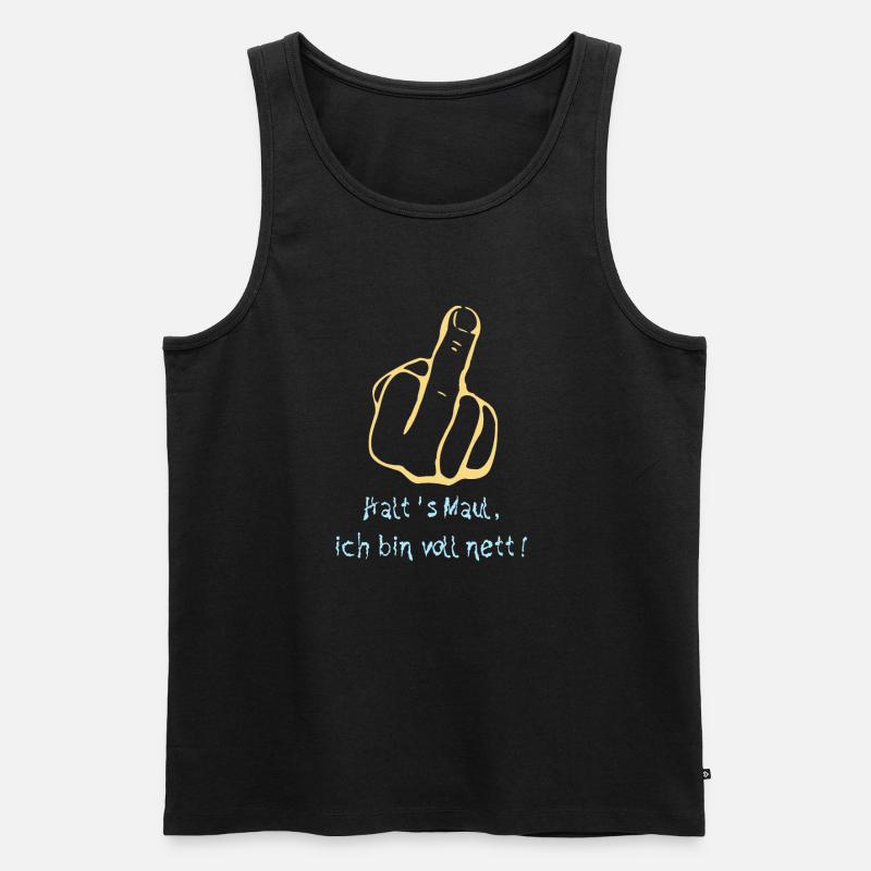 Voll nett - Männer Premium Bio Tank Top - Schwarz