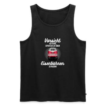 Eisenbahn Shirt Lok Lokomotive V 180 - Männer Premium Bio Tank Top - Schwarz - Vorne - Michal (187cm)