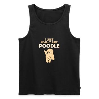 J’aime vraiment Poodles Dog Gift - Débardeur bio Premium Homme - noir - Devant - Michal (187cm)