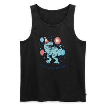 Its my Birthday Dino - Men's Premium Organic Tank Top - black - Front - Michal (187cm)