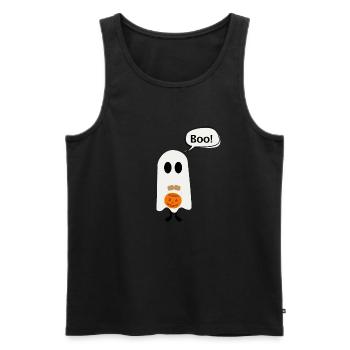 Kleiner Geist - Männer Premium Bio Tank Top - Schwarz - Vorne - AI Model Male 178 light (178cm)