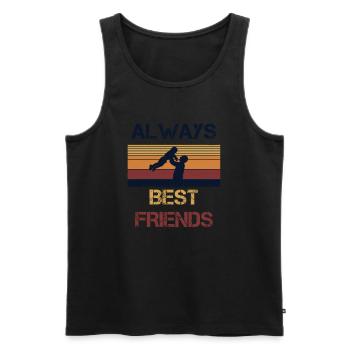 Always best friends - Männer Premium Bio Tank Top - Schwarz - Vorne - Michal (187cm)