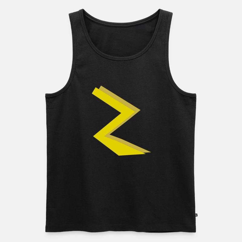 ZickZack4 - Männer Premium Bio Tank Top - Schwarz