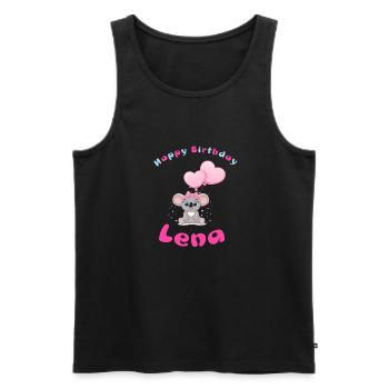 Lena Geburtstag, Happy Birthday Baby - Männer Premium Bio Tank Top - Schwarz - Vorne - Michal (187cm)