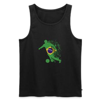 National Team Brazil World Cup - Men's Premium Organic Tank Top - black - Front - Michal (187cm)