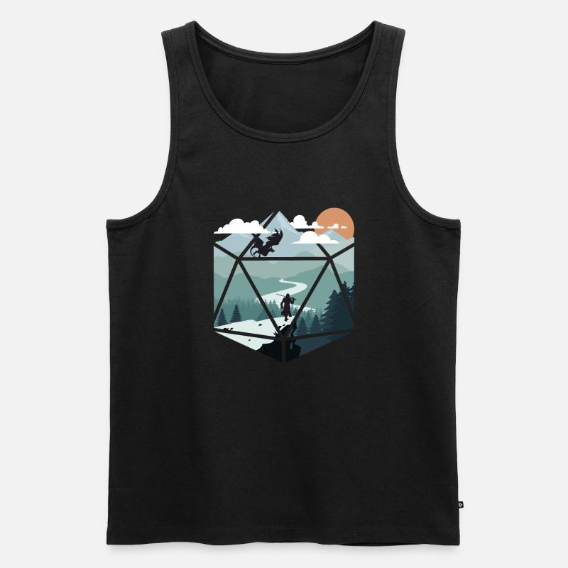 RPG-RPG-Tabletop-Rollenspiele Gamer-Rollenspiel - Männer Premium Bio Tank Top - Schwarz
