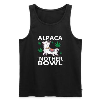 Alpaca Nother Bowl Funny Marijuana - Männer Premium Bio Tank Top - Schwarz - Vorne - Michal (187cm)